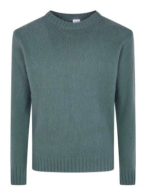 ASPESI: crew necks - Sage green Shetland crew-neck jumper