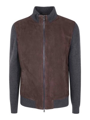BARBA: leather jacket - Dark brown lamb-leather jacket