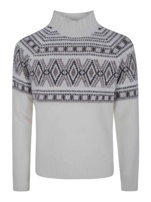 BARBA: maglia collo rotondo - Dolcevita jacquard