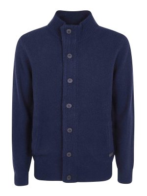 BARBOUR: cardigan - Maglia Essential Patch con zip