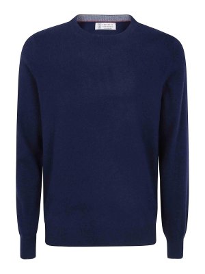 BRUNELLO CUCINELLI: クルーネック - クルーネック - ブルー