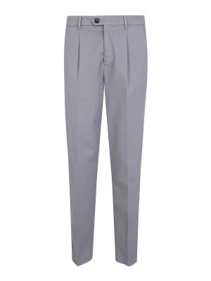 BRUNELLO CUCINELLI: casual trousers - Grey garment-dyed trousers
