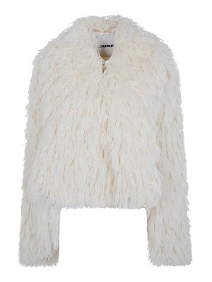 DARKPARK: Capes &  Ponchos - Off white Christy Wool Fil Coupe Cape