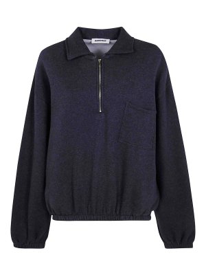 DARKPARK: Sweatshirts & Sweaters - Dark grey Alva Cropped Sweatshirt