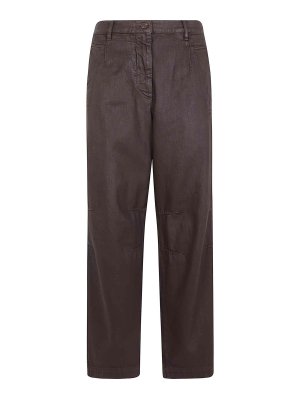 DRIES VAN NOTEN: casual trousers - Burgundy Pincks Denim Pants