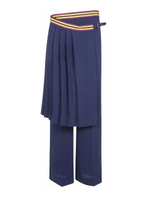 DRIES VAN NOTEN: casual trousers - Navy Prestona Pants