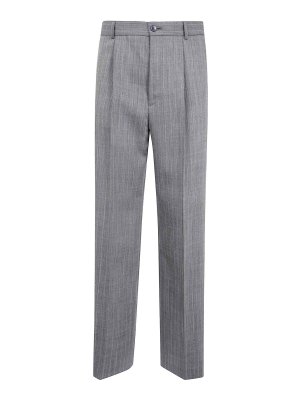 DRIES VAN NOTEN: カジュアルトラウザー - カジュアルパンツ - グレー