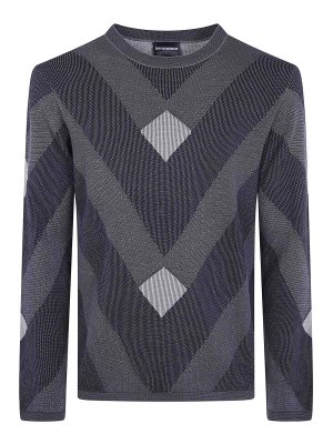EMPORIO ARMANI: クルーネック - クルーネック - ブルー
