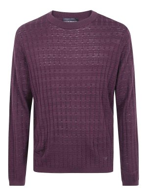 EMPORIO ARMANI: crew necks - Chocolate brown Crew-neck Jumper