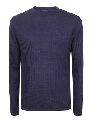 EMPORIO ARMANI: Pull col rond - Pull Col Rond - Bleu