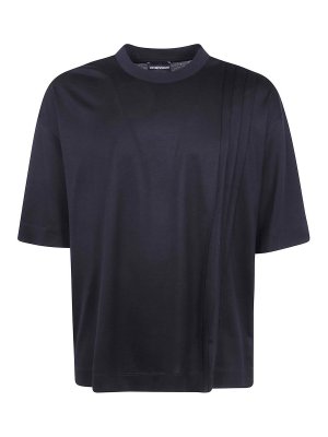 EMPORIO ARMANI: t-shirts - Black Crew-neck T-Shirt