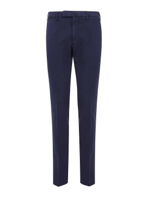 INCOTEX: casual trousers - Dark blue Regular Chino
