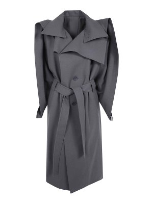 ISSEY MIYAKE: ロングコート - ロングコート - グレー