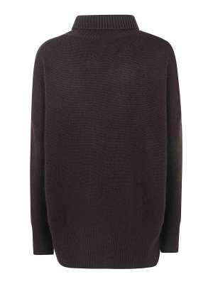 LISA YANG: Strickpullover mit Rundhalsausschnitt - Rundhalspullover - Braun
