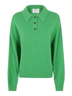 LISA YANG: Strickpullover mit Rundhalsausschnitt - Rundhalspullover - Grün