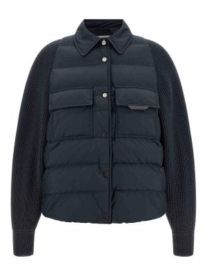 BRUNELLO CUCINELLI: ダウン・ハイテクジャケット - ダウンジャケット - Shiny Flap Detail