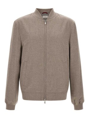 BRUNELLO CUCINELLI: ボンバージャケット - ボンバージャケット - グレー