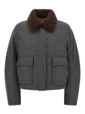 BRUNELLO CUCINELLI: カジュアルジャケット - カジュアルジャケット - グレー