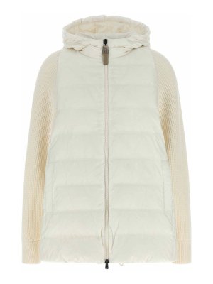 BRUNELLO CUCINELLI: Chaquetas y Chaquetones acolchados - Shiny Zipper Pull - Blanco
