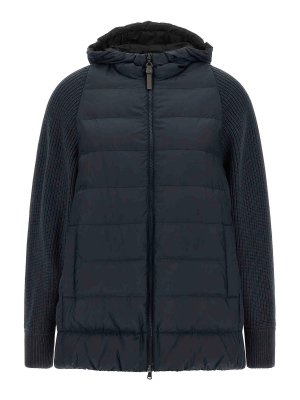 BRUNELLO CUCINELLI: padded jackets - Blue Quilted Puffer Jacket
