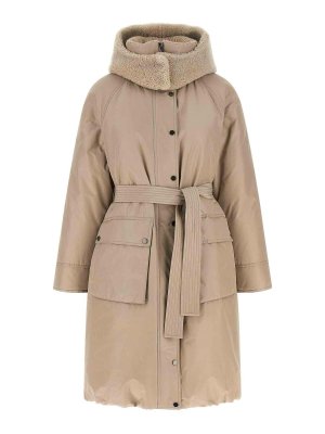 BRUNELLO CUCINELLI: padded jackets - Beige Long Puffer Jacket