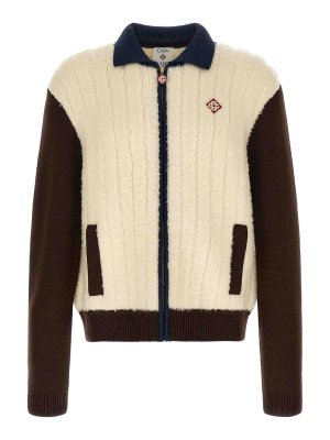 CASABLANCA: casual jackets - Multicolour Caf Culture Wool Jacket