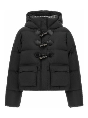 GANNI: padded jackets - Black Future Nylon Black Puffer Jacket