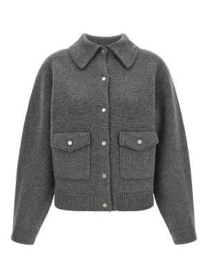 GUEST IN RESIDENCE: giacche bomber - Giacca bomber in feltro grigio