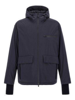 LAMINAR: casual jackets - Blue Technical Windbreaker