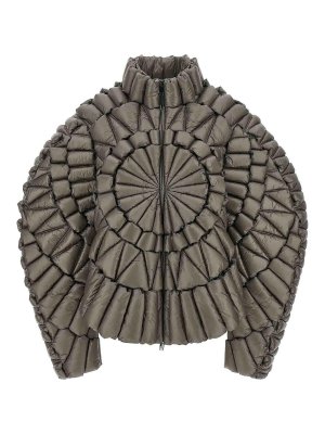 RAXXY: padded jackets - Grey 3D Puffer Jacket
