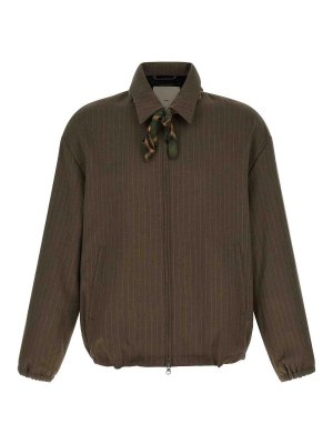 SONG FOR THE MUTE: casual jackets - Brown Slim Coach Jacket