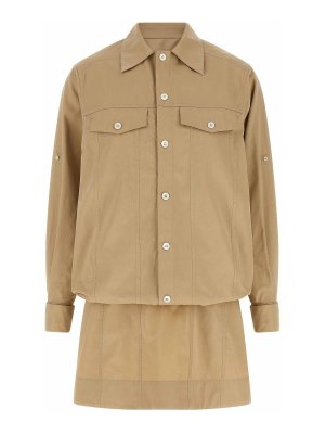 LOEWE: abiti al ginocchio - Abito a strati beige