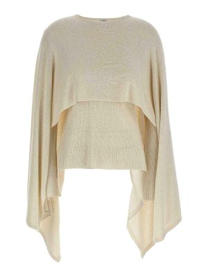 TOTEME: Strickpullover mit Rundhalsausschnitt - Rundhalspullover - Beige