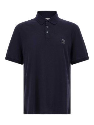 BRUNELLO CUCINELLI: Polos  - Polo - Bleu