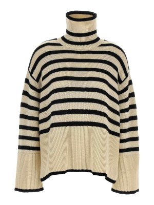 TOTEME: Suéteres con cuello pico - Suéter Cuello Redondo - Blanco