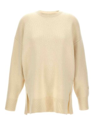 TOTEME: maglia collo rotondo - Maglione bianco a doppia maglia
