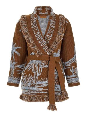 ALANUI: cardigans - Brown Canyon Spirit Wool-Cashmere Cardigan