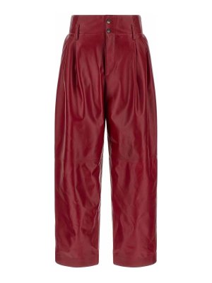 ALBERTA FERRETTI: casual trousers - Red High-Waist Trousers