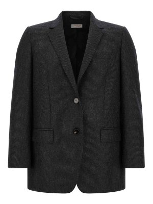 ALBERTO BIANI: giacche blazer - Blazer in lana grigio America