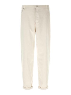 BRUNELLO CUCINELLI: Jeans à jambe droite - Jean Droit - Blanc