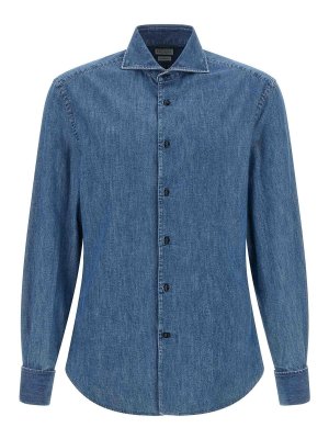 BRUNELLO CUCINELLI: Camisas - Camisa - Azul