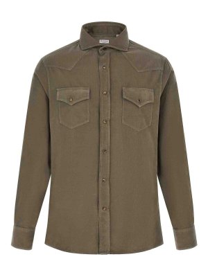 BRUNELLO CUCINELLI: シャツ - シャツ - 緑