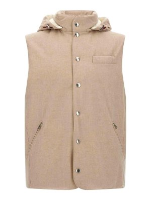 BRUNELLO CUCINELLI: vests - Beige Flannel Vest