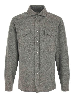 BRUNELLO CUCINELLI: shirts - Grey Western Shirt