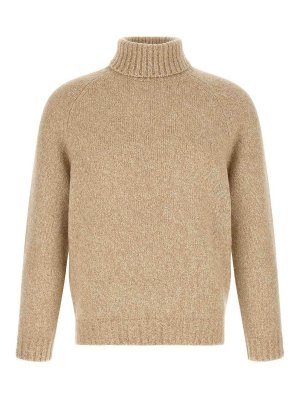 BRUNELLO CUCINELLI: Strickpullover mit Rundhalsausschnitt - Rundhalspullover - Beige