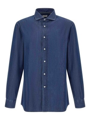 BRUNELLO CUCINELLI: Camisas - Camisa - Azul