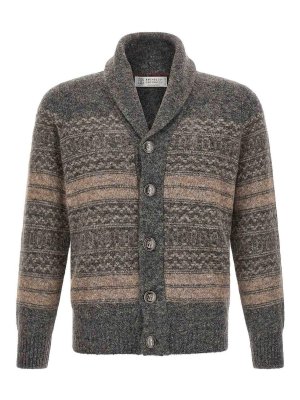 BRUNELLO CUCINELLI: カーディガン - カーディガン - Nordic Jacquard