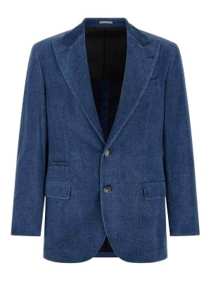 BRUNELLO CUCINELLI: blazers - Blue Tailor Blazer