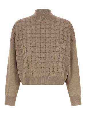 BRUNELLO CUCINELLI: Strickpullover mit Rundhalsausschnitt - Rundhalspullover - Beige