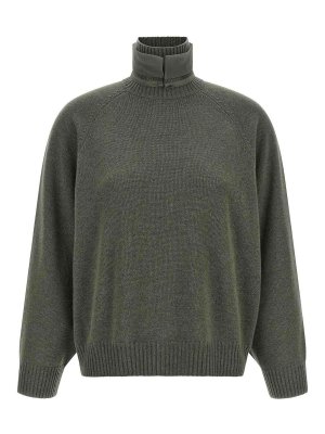 BRUNELLO CUCINELLI: crew necks - Green Insert Jumper